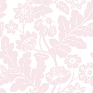 Augusta Pink Flock Damask Wallpaper
