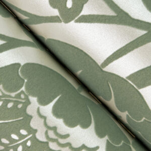 Augusta Seafoam Flock Damask Wallpaper