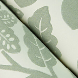 Augusta Silver Flock Damask Wallpaper