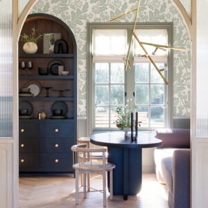 Augusta Silver Flock Damask Wallpaper