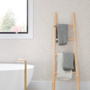 Periwinkle Pink Textured Floral Wallpaper