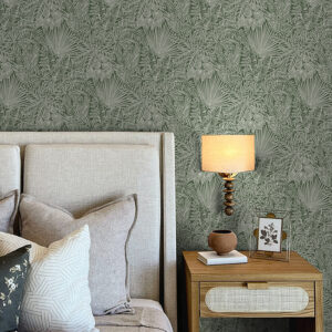 Vita Green Botanical Wallpaper