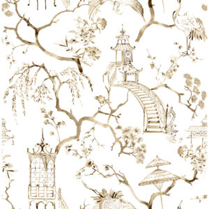 0086878 serena coffee chinoiserie wallpaper