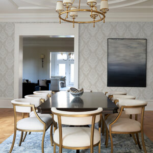 Arlie Light Grey Botanical Damask Wallpaper