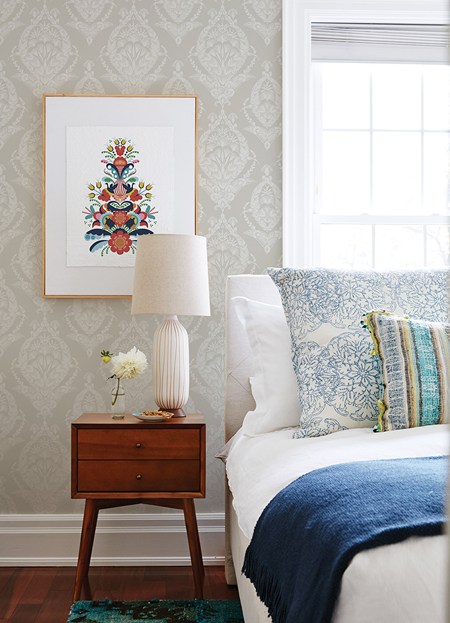 0086913 arlie light grey botanical damask wallpaper