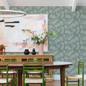 Maeve Sea Green Jacobean Trail Wallpaper