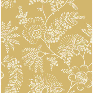 0086935 maeve mustard jacobean trail wallpaper