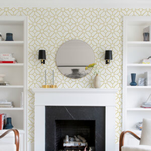 Addis Gold Trellis Wallpaper