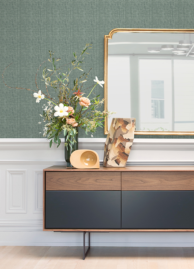 0086958 kantera green fabric texture wallpaper