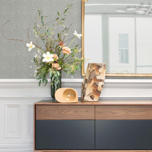 Kantera Grey Fabric Texture Wallpaper