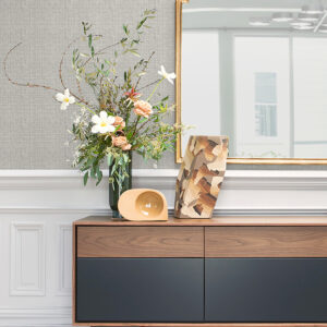 Kantera Light Grey Fabric Texture Wallpaper