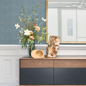 Kantera Blue Fabric Texture Wallpaper