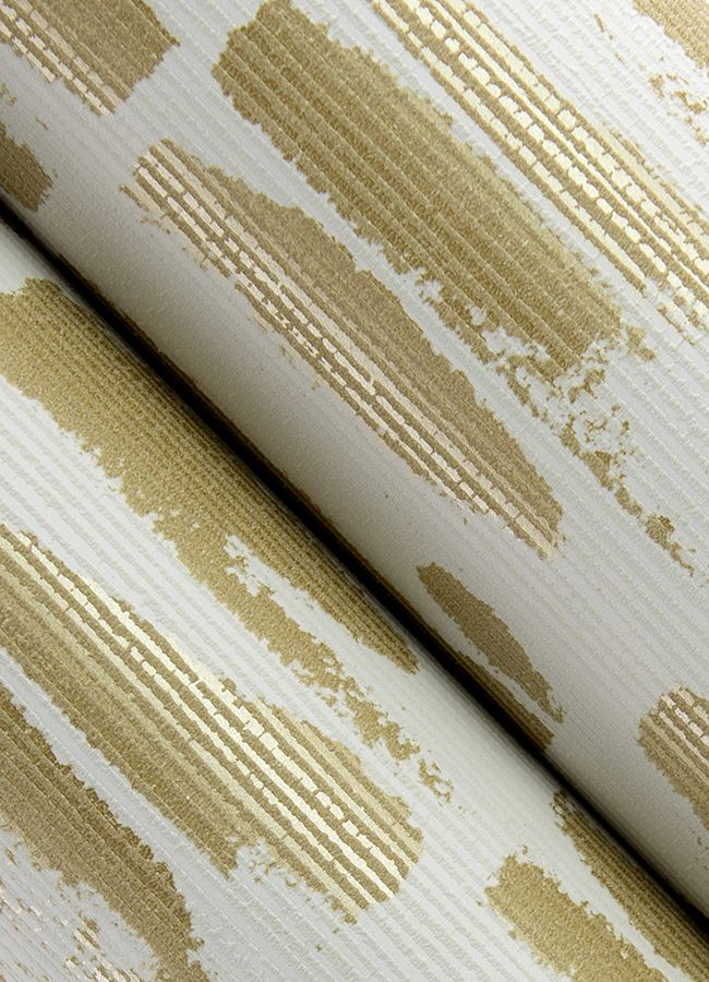 0086985 myrtle gold abstract stripe wallpaper