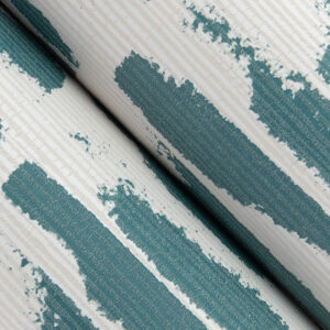 Myrtle Sea Green Abstract Stripe Wallpaper