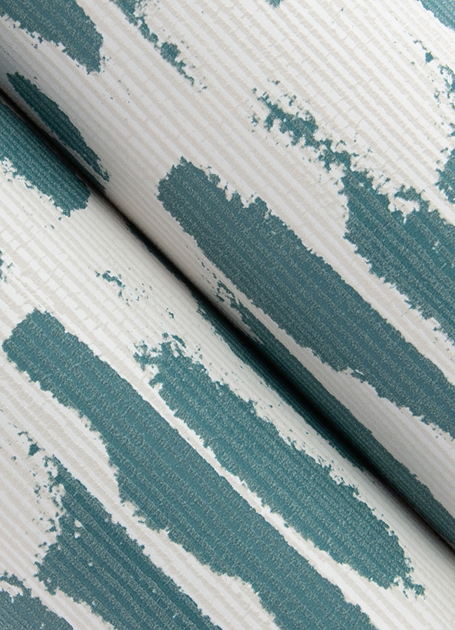 0086993 myrtle sea green abstract stripe wallpaper