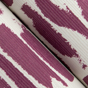 Myrtle Purple Abstract Stripe Wallpaper