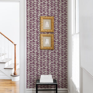 Myrtle Purple Abstract Stripe Wallpaper