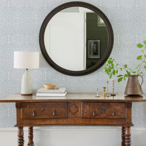 Lyon Blue Geometric Key Wallpaper