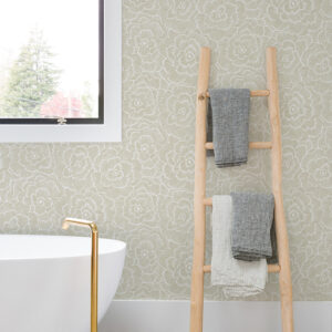 Periwinkle Stone Textured Floral Wallpaper