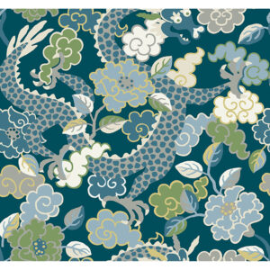 0087055 yanci teal dragon wallpaper