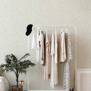 Ramble Sage Geometric Wallpaper