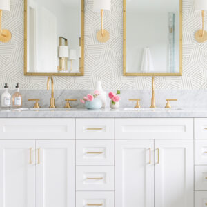 Helene Taupe Geometric Lines Wallpaper