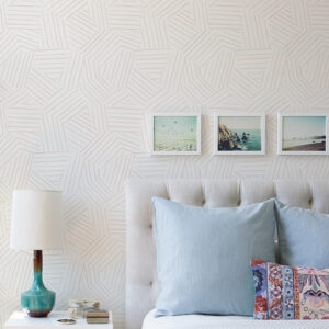 Helene Pink Geometric Lines Wallpaper
