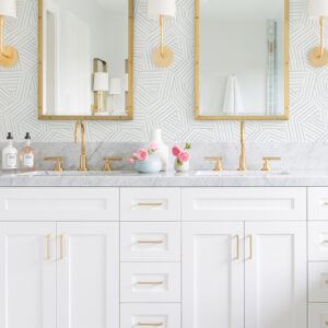 Helene Sky Blue Geometric Lines Wallpaper