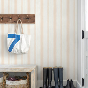 Alena Blush Soft Stripe Wallpaper