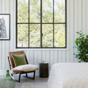 Alena Sky Blue Soft Stripe Wallpaper