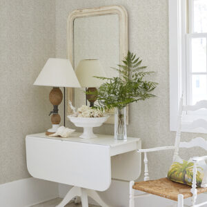 Elma Taupe Fiddlehead Wallpaper