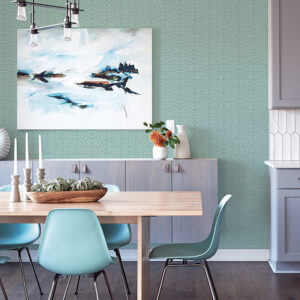 Hesper Teal Geometric Wallpaper