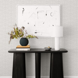 Hesper Grey Geometric Wallpaper