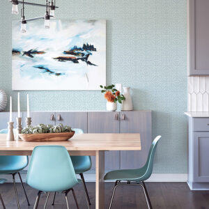 Hesper Sky Blue Geometric Wallpaper