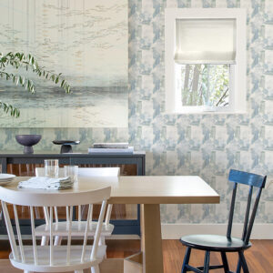 Perrin Blue Gem Geometric Wallpaper
