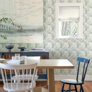 Perrin Sea Green Gem Geometric Wallpaper