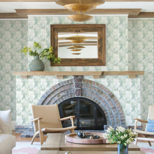 Perrin Sea Green Gem Geometric Wallpaper