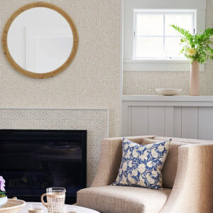 Ramble Blush Geometric Wallpaper