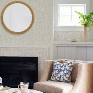 Ramble Taupe Geometric Wallpaper