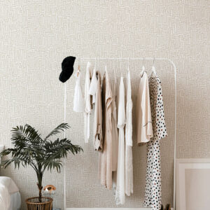 Ramble Taupe Geometric Wallpaper