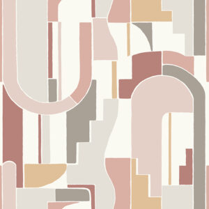 0087593 odele blush geometric archways wallpaper