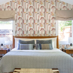 Odele Blush Geometric Archways Wallpaper