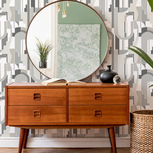 Odele Stone Geometric Archways Wallpaper