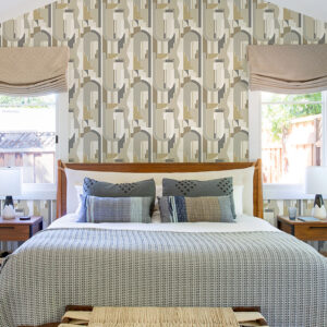 Odele Dark Honey Geometric Archways Wallpaper