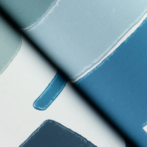 Odele Blue Geometric Archways Wallpaper