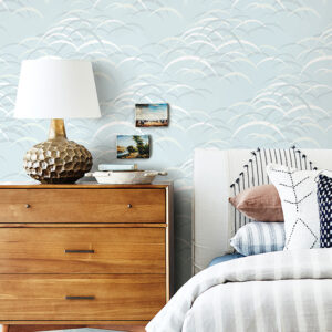 Kasia Sky Blue Abstract Wallpaper