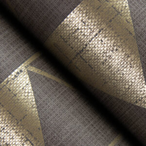 Fairbank Chocolate Linen Geometric Wallpaper by Scott Living