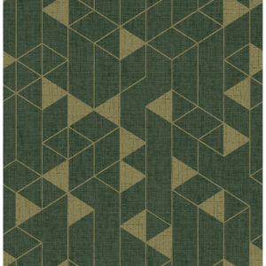 Fairbank Evergreen Linen Geometric Wallpaper by Scott Living