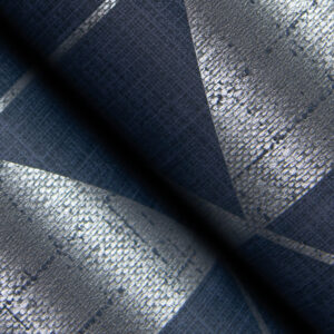 Fairbank Navy Linen Geometric Wallpaper by Scott Living