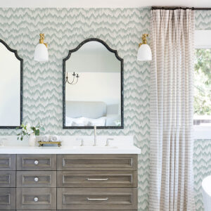 Holmby Seafoam Brushstroke Zigzag Wallpaper by Scott Living